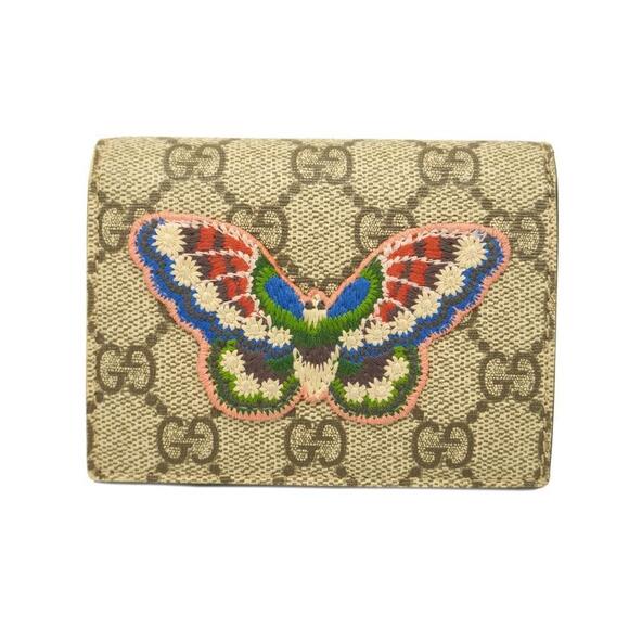 Gucci Handbags - Gucci Wallet GG Supreme Brown Gold hardware